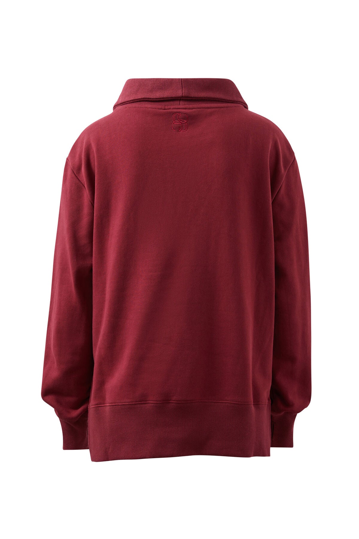 Isabella Half Zip Sweat | Burgundy