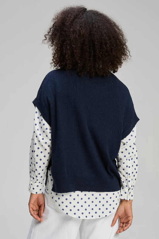 Essential Sleeveless Crew | Dark Denim