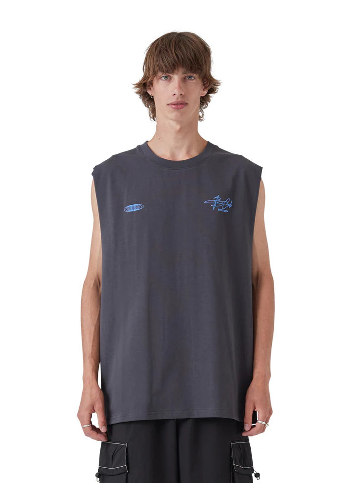 Euphoria Muscle Tee Washed Black