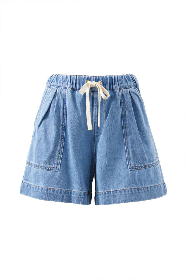 Darcy Relaxed Everyday Short | Mid Blue Wash