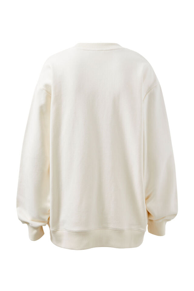 Oversized Slouchy Crew | Wine