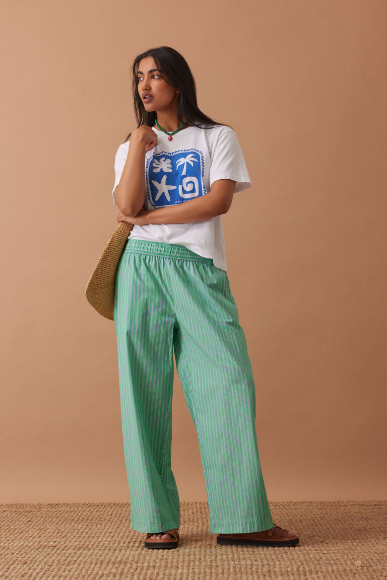 The Lounge Pant | Zesty Green Stripe