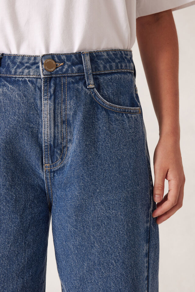 Maggie Tapered Barrel Jean | Fresh Indigo