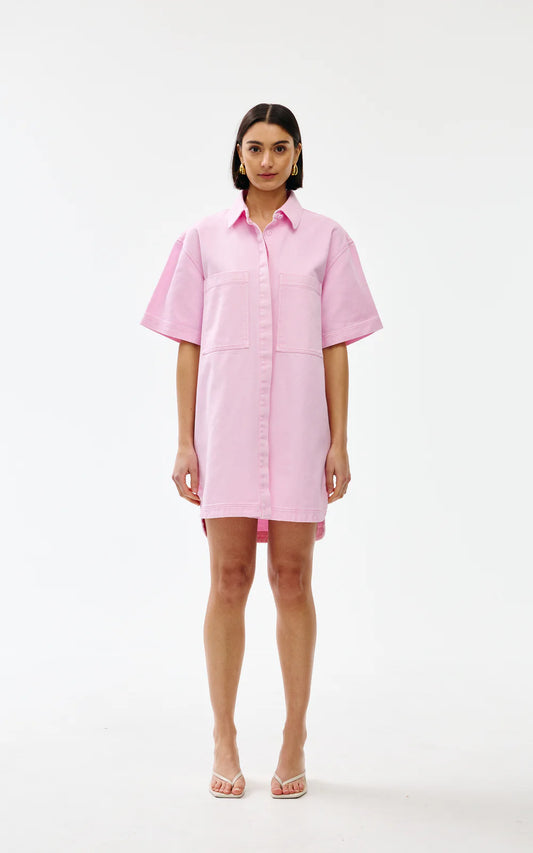 Freya Dress | Blush Wash Denim