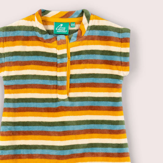 Rainbow Striped Towelling Romper