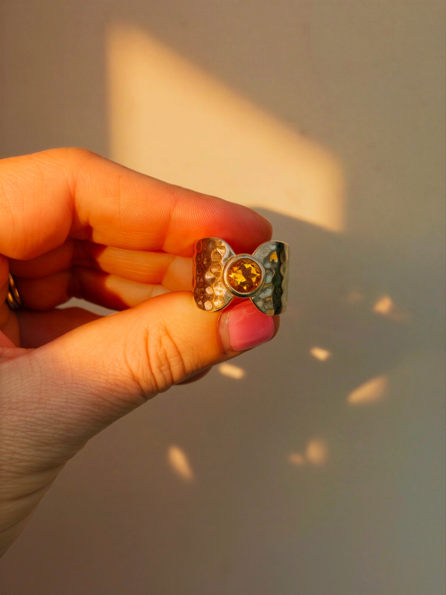 Citrine Sterling Silver Ring | Size 10