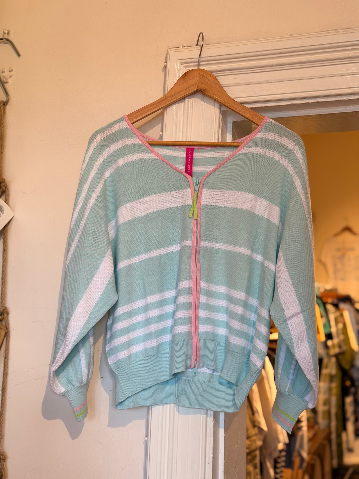 Statement Zip Cardi | Sea Breeze