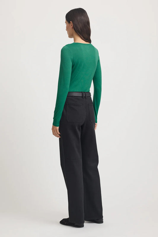 Crew Merino Tee | Lush Green