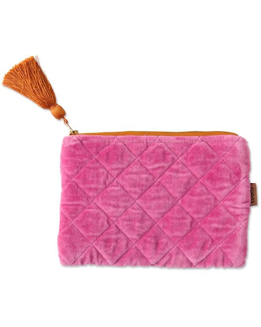 Velvet Cosmetics Purse | Pink
