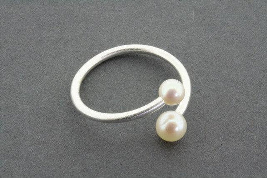 Delicate Sterling Silver And Freshwater Pearl Ring