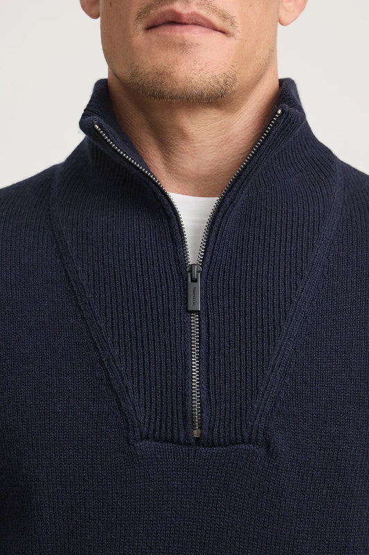 Lambswool Half Zip | French Navy