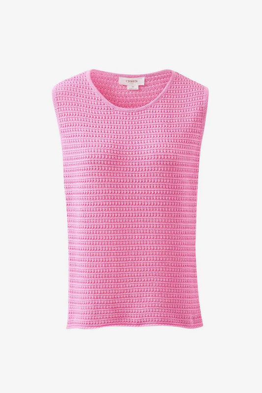 Margot Mesh Knit Tank | Hibiscus Pink