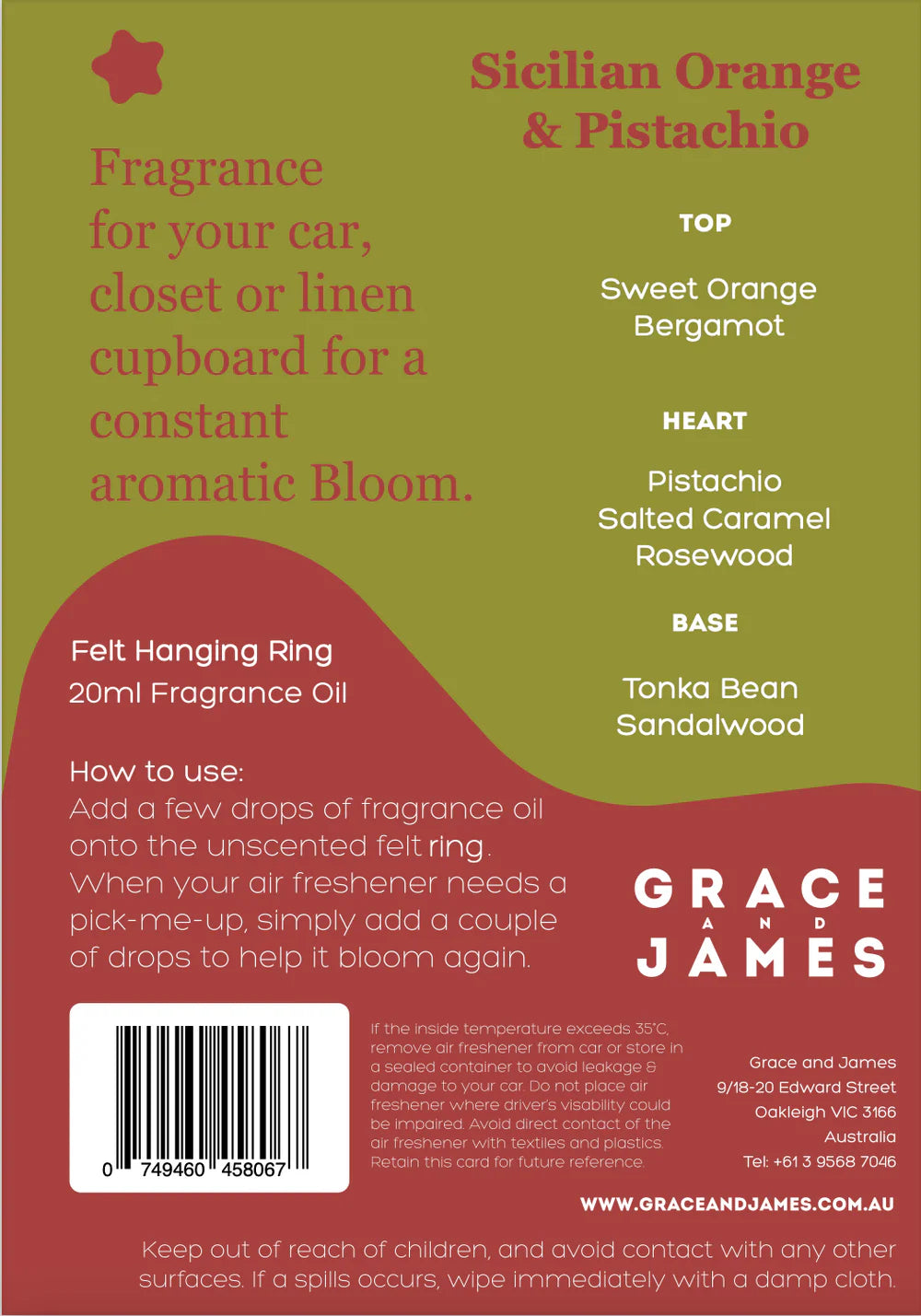 Bloom Air Freshener | Orange & Pistachio