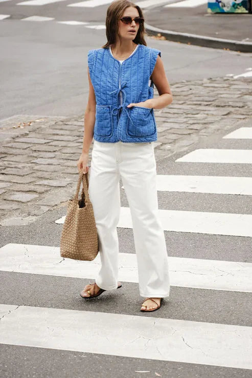 Frankie Loose Straight Jean | Ecru