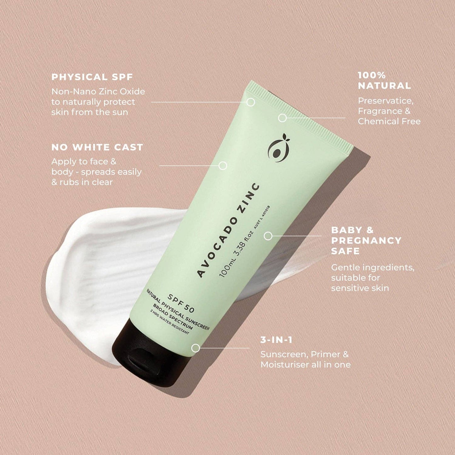 SPF 50 Natural Physical Sunscreen