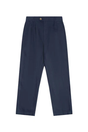 Linen Slack Pant | Midnight