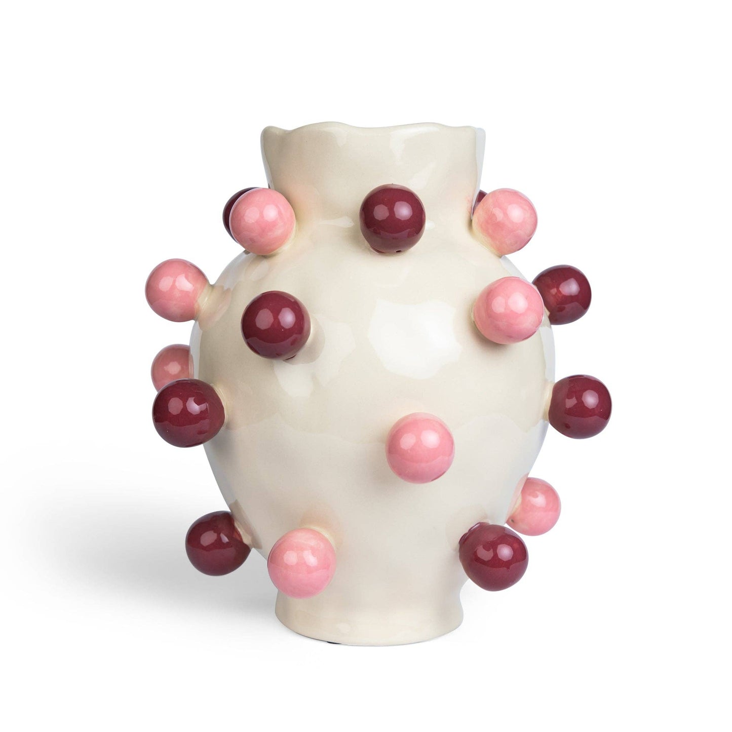 Bubble Vase | Burgundy and Pink Balls