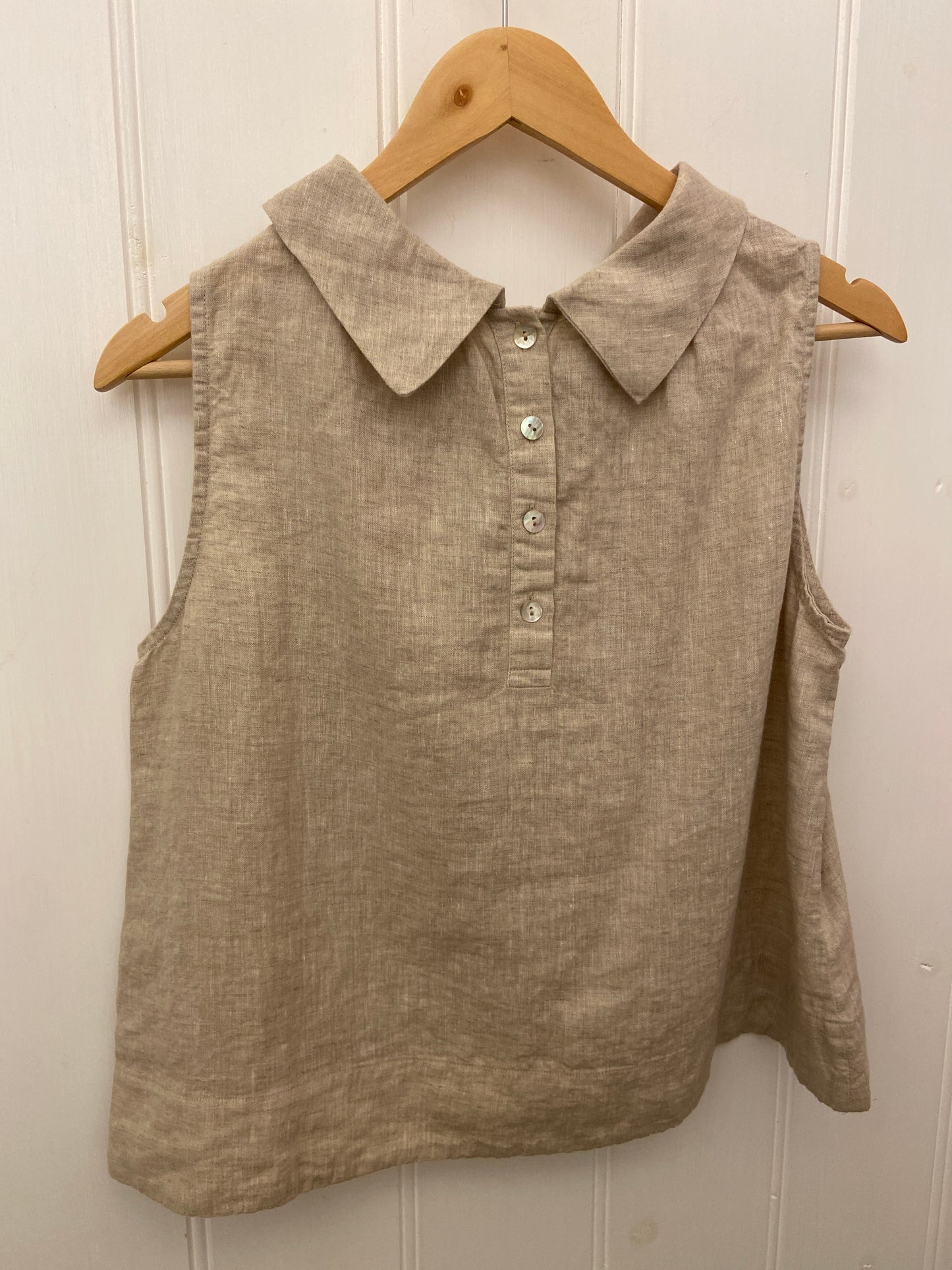 Ally Reversible Linen Top | Flax