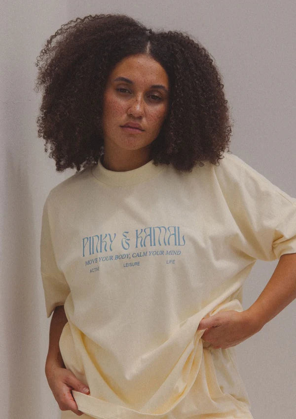 Pinky & Kamal Logo Tee | Cream