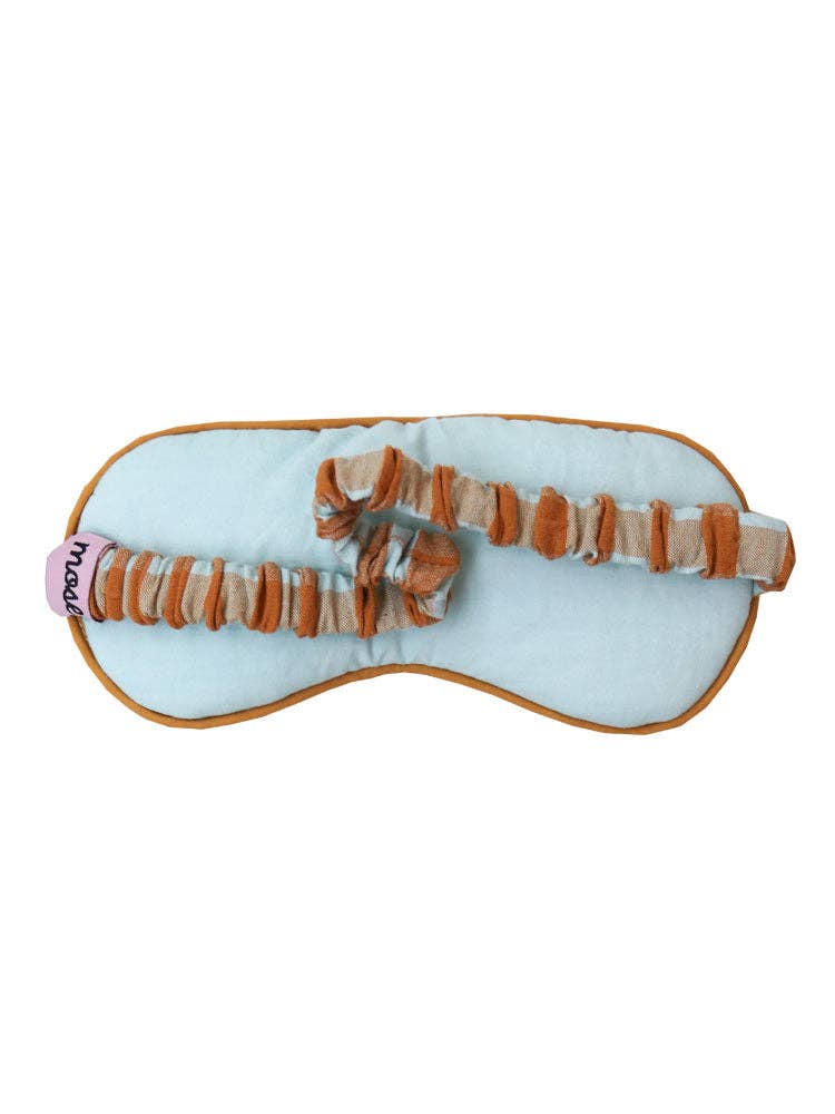 Honey Blue Seersucker Eye Mask