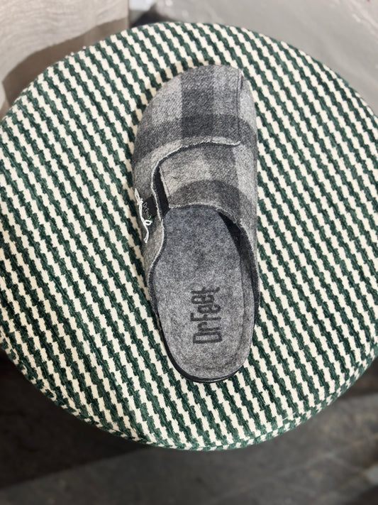 Heath Slipper | Grey Tartan