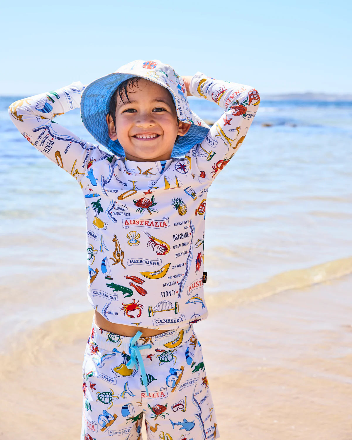 Aussie Road Trip Kids Beach Hat