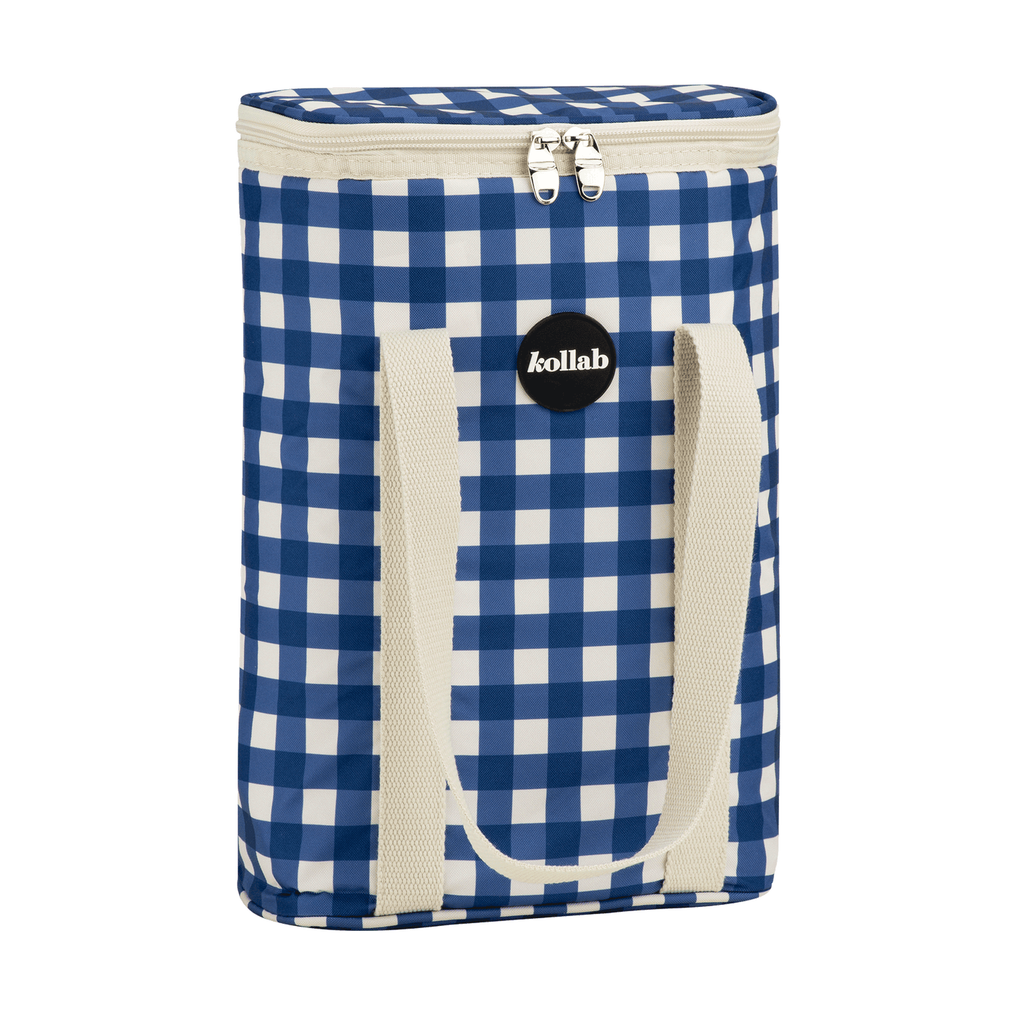 Wine Cooler Bag Blue Check