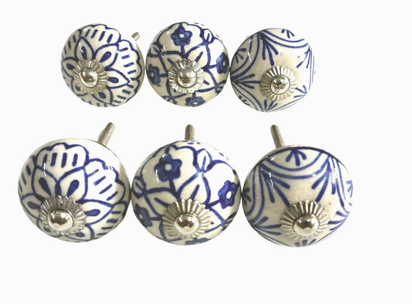 Blue/White Ceramic Knobs