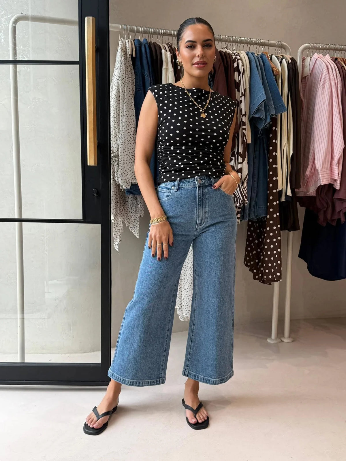94 Wide Crop | Maya Blue