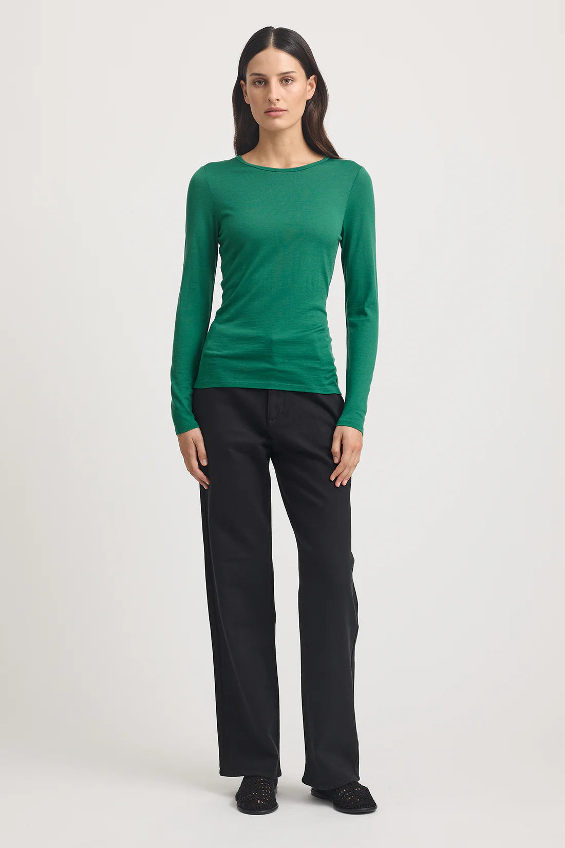 Crew Merino Tee | Lush Green