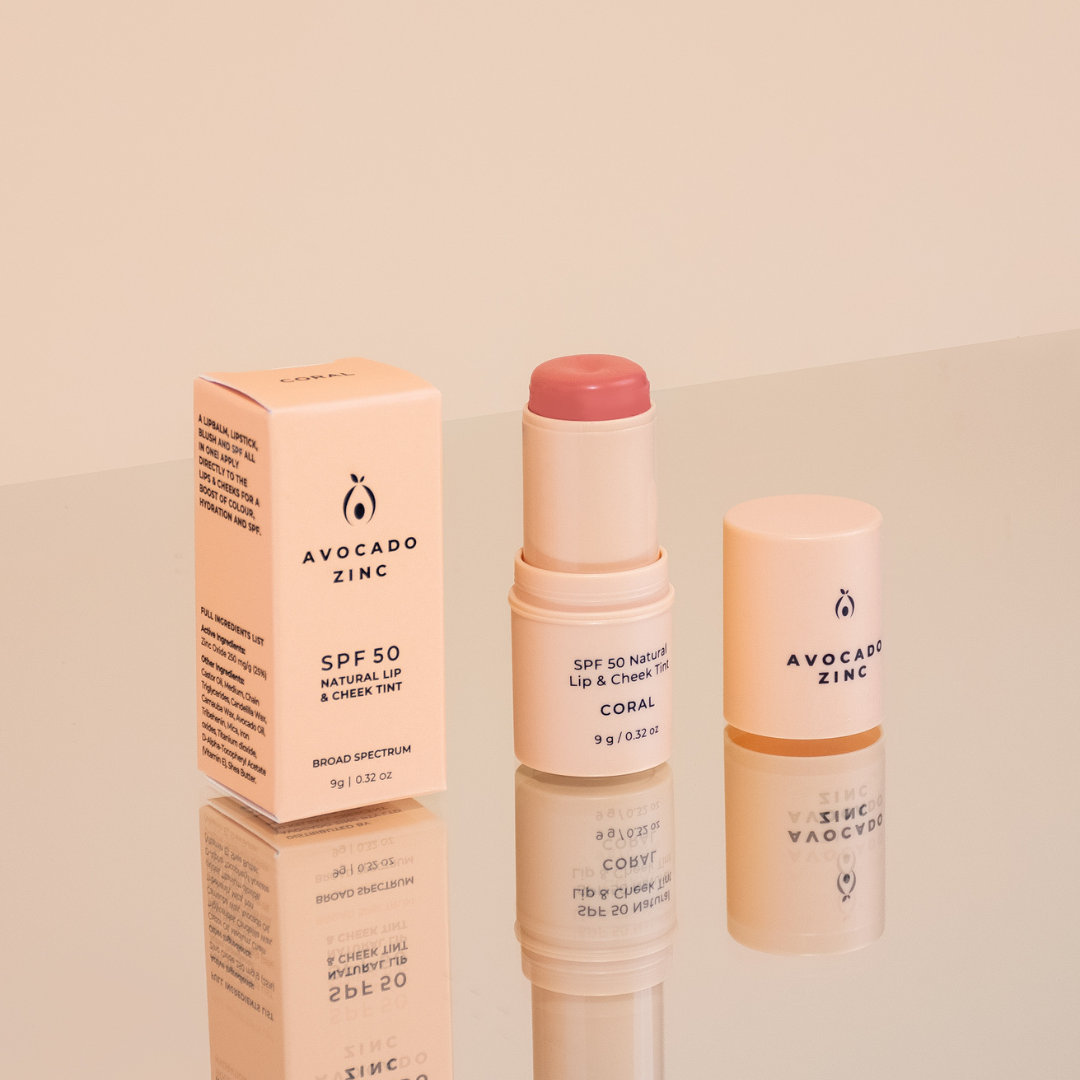 SPF 50 Natural Lip & Cheek Tint | Coral