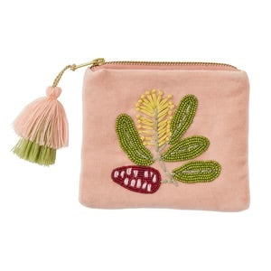 **COMING SOON** Banksia Beaded Velvet Pouch