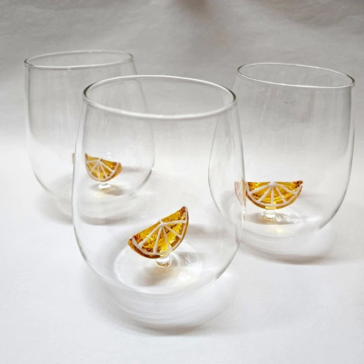 **COMING SOON** Lemon Slice Glass Tumbler 8.5x10cm