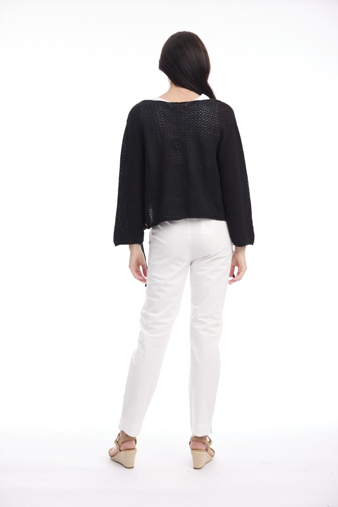 Knit Tie Shrug | Black