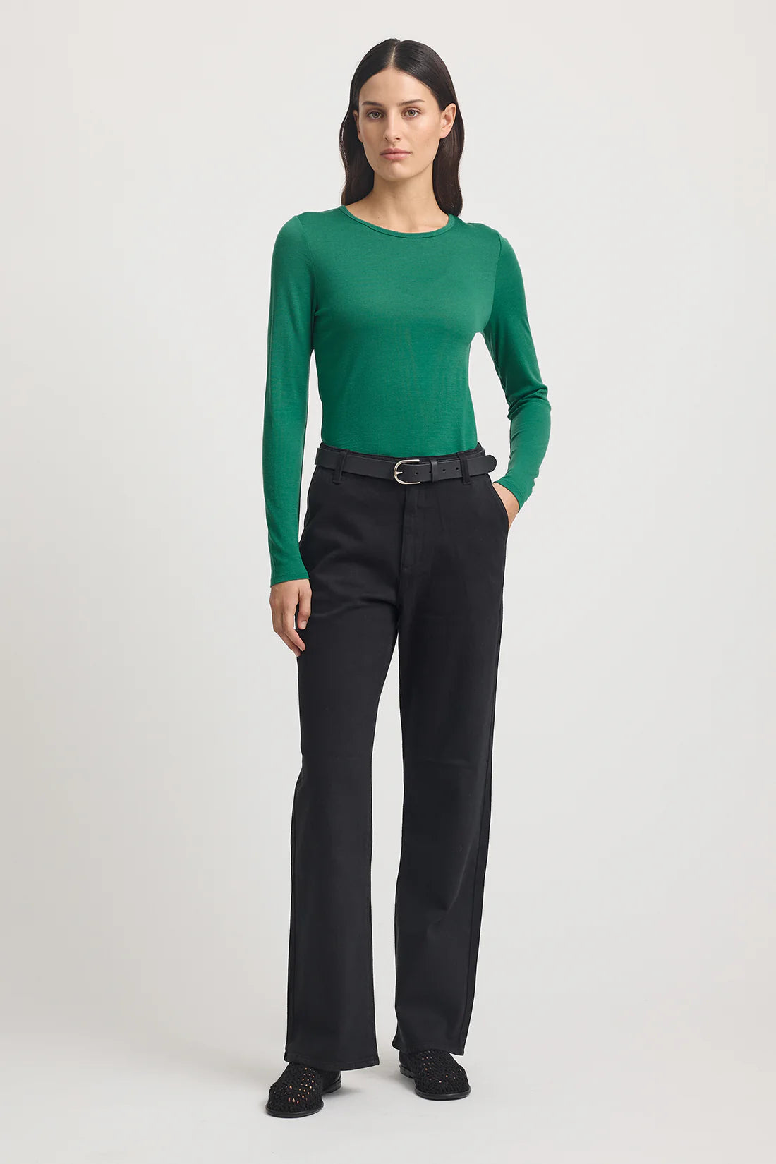 Crew Merino Tee | Lush Green