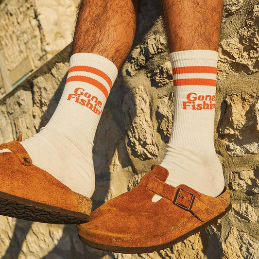 Gone Fishin’ Socks | Red Stripe