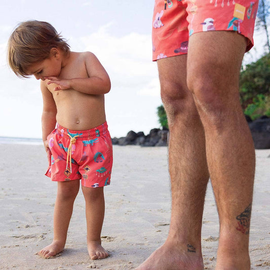 Outback Jack Boys Swim Shorts | Rust