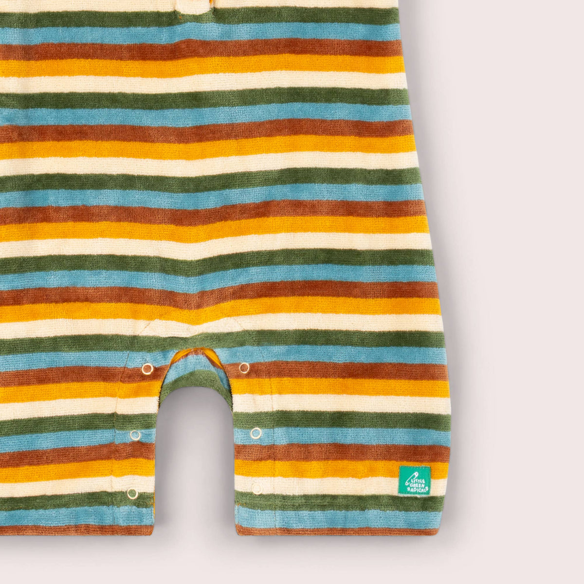 Rainbow Striped Towelling Romper