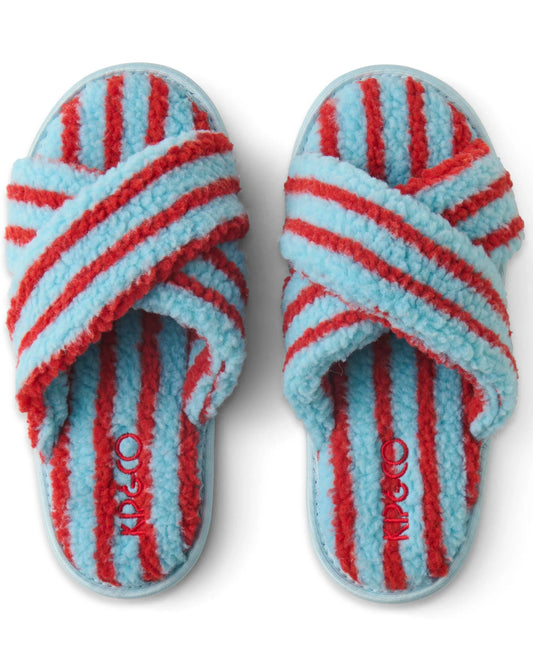 Hamilton Stripe Sherpa Slippers