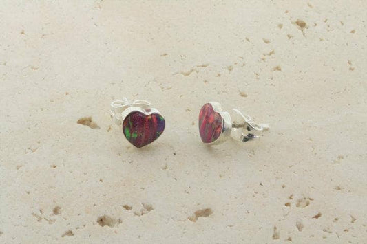 Heart Opal Stud | Rose