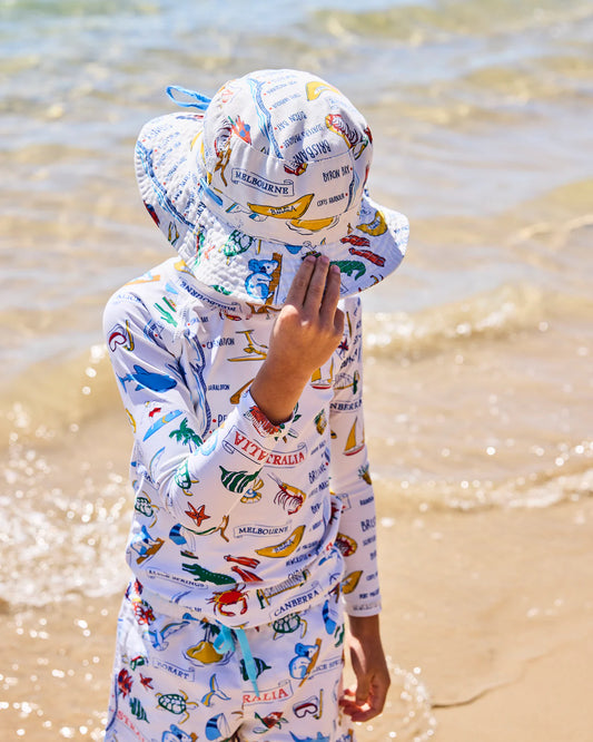Aussie Road Trip Kids Beach Hat