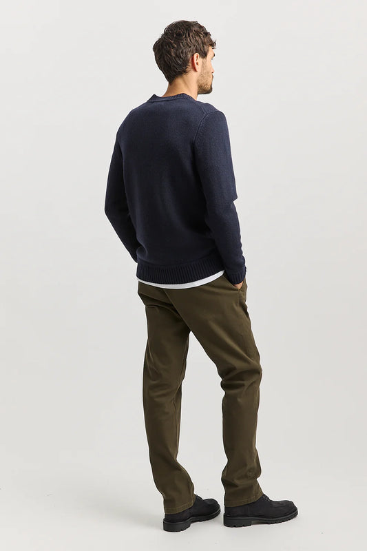 Lambswool Classic Crew | French Navy