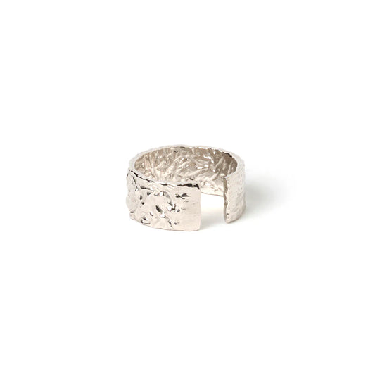 Eros Silver Textured Ring | Large