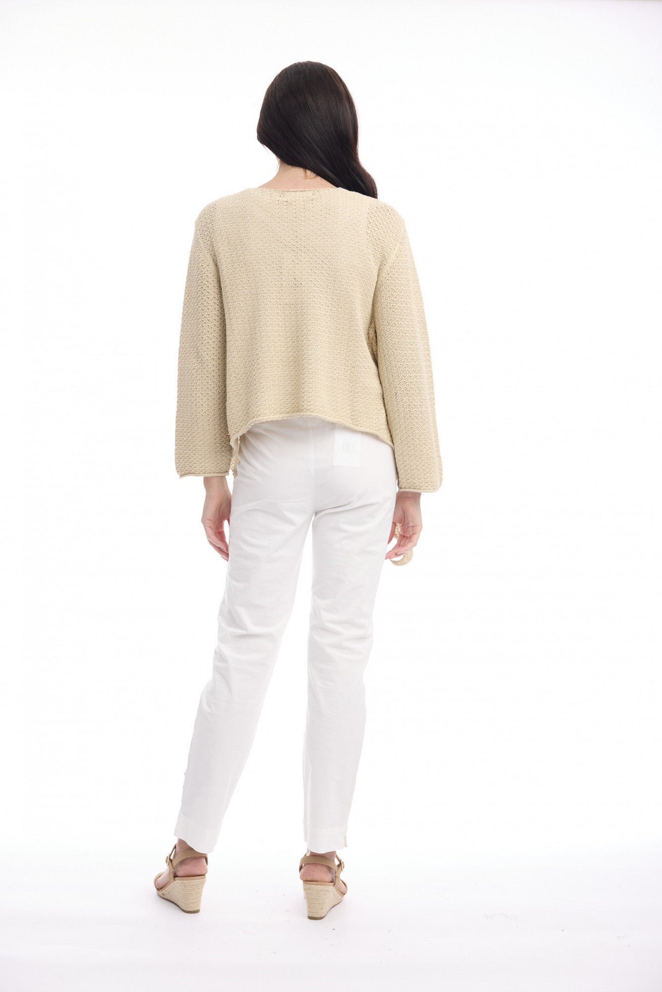 Knit Tie Shrug | Sand