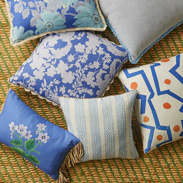 Mini Waves Soft Blue 50cm Cushion