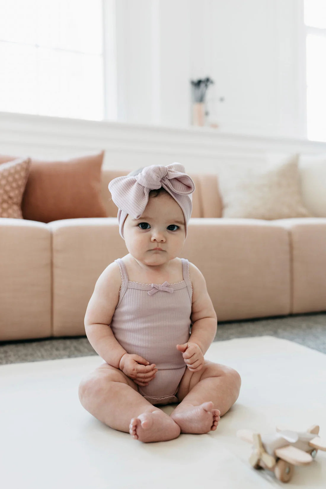 Organic Cotton Modal Elastane Headband | Powder Pink