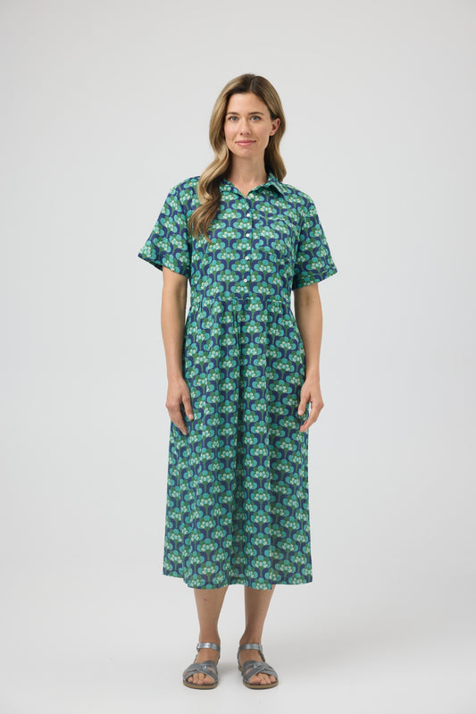 City Cotton Dress | Broccoli