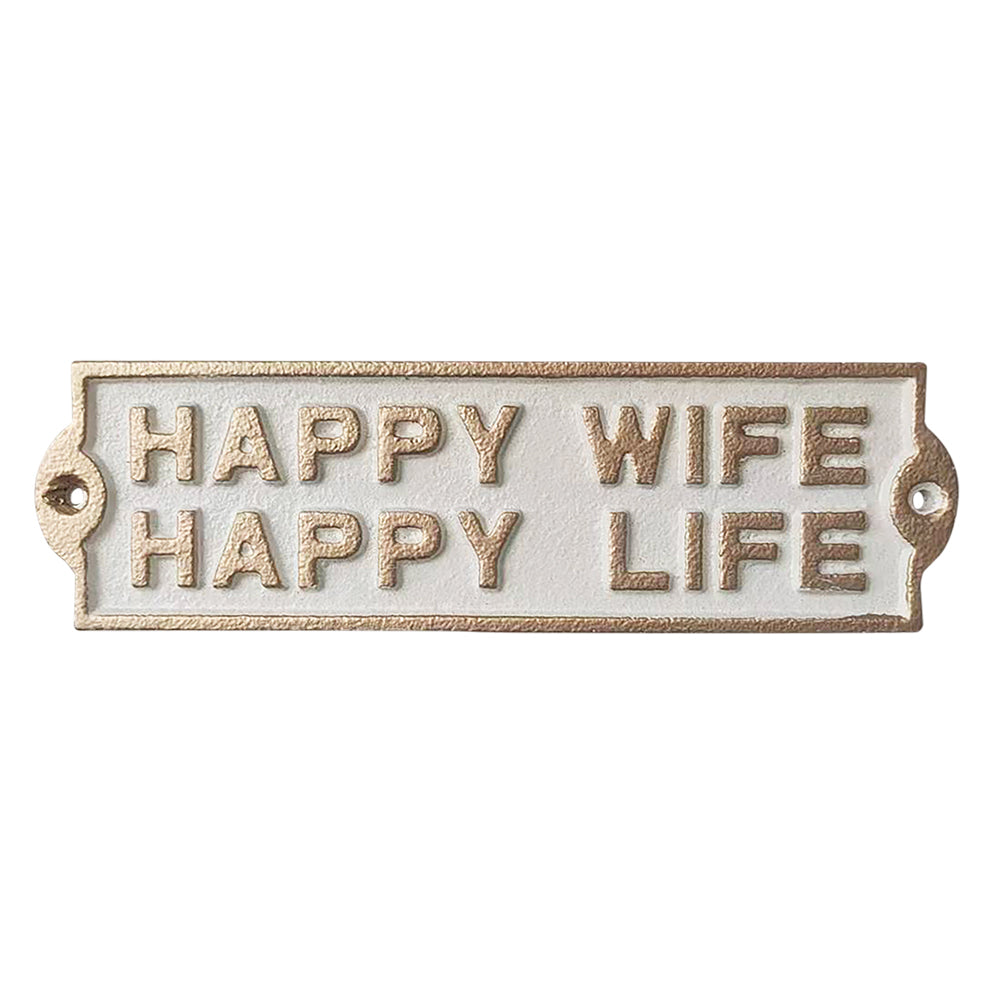 **COMING SOON** Cast Iron Sign | Happy Wife