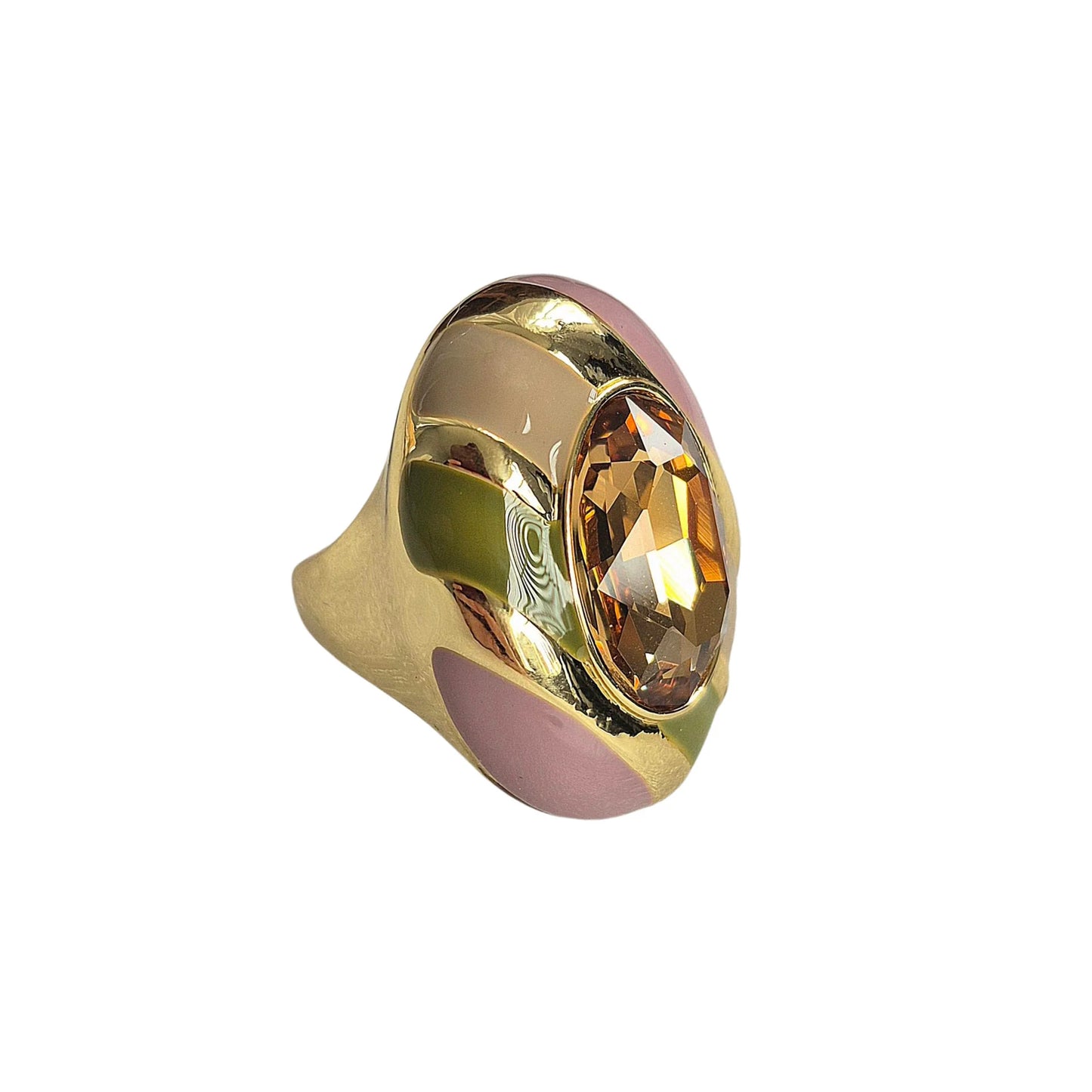 Enamel Ring | Pink/Green
