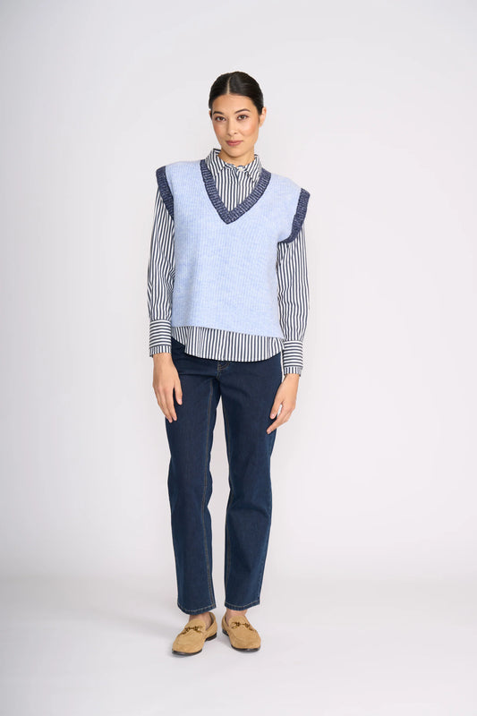 Plush Love Vest | Blue Combo